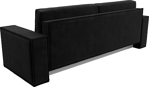 Диван Лига диванов Куба Лайт 129443 (велюр Seven 35 черный)