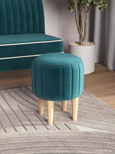 Пуфик Mio Tesoro Амма круглый (изумрудный №20)