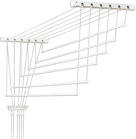 Сушилка для белья Comfort Alumin Потолочная 6 Прутьев 120 см (алюминий/белый, металлическое крепление)
