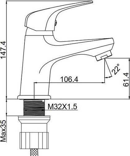 Смеситель Maxonor Pure Life PL1077