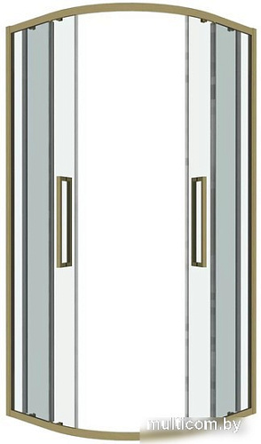 Душевой уголок Grossman Cosmo 100x100x195 301.K33.02.1010.32.00 (золото сатин/прозрачное стекло)
