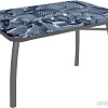 Кухонный стол Solt №40 110x70 (кромка серая/ноги усиленные/шелби-дуо серые)