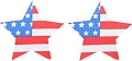 Украшение на грудь Lovetoy Stars and Stripes Nipple Pasties LV763004 (красный)