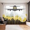 Комплект штор JoyArty Самолет над мегаполисом 1.45x2.65 м tul_5610_145x265 (2 шт)