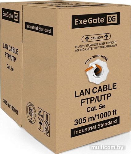 Кабель ExeGate FUTP4-C5e-CU-S24-IN-LSZH-OR-305 FTP