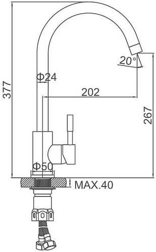 Смеситель Ledeme L4998D-3