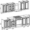 Готовая кухня Интермебель Бостон-5 2 (акация белая/акация белая/венато)
