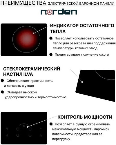 Варочная панель Norden VTRC 1 4G BLG