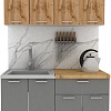 Готовая кухня ЭлиГард Lion 1.2 (дуб натуральный/дымчатый алмаз/дуб бунратти)