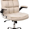 Кресло AksHome Caesar Chrome (вельвет, светло-бежевый)