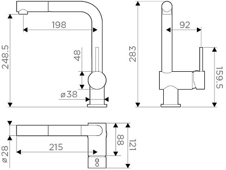 Смеситель Omoikiri Tanigawa-S-BN 4994241
