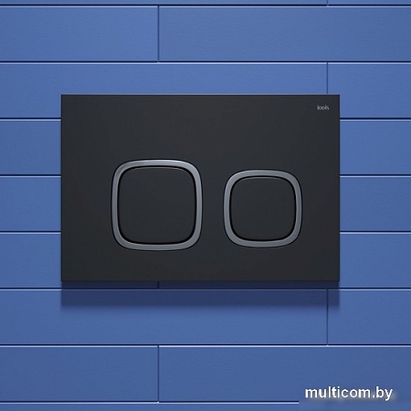 Панель смыва IDDIS Unisteel UNI04BCi77 (матовый черный)