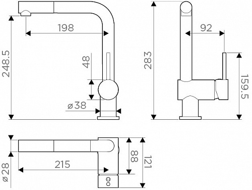 Смеситель Omoikiri Tanigawa-S-BN 4994241