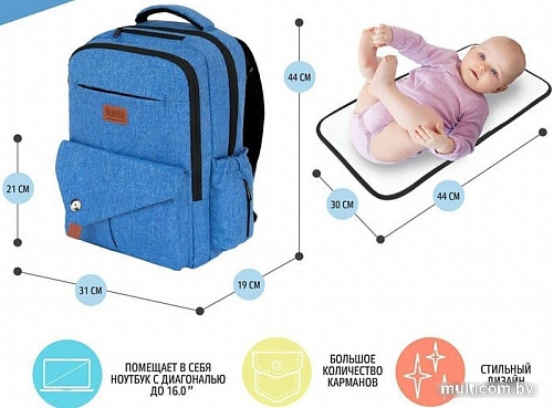 Рюкзак для мамы Nuovita CapCap Tour (голубой)