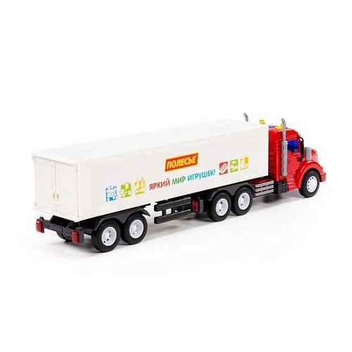 Грузовик Полесье Профи Тягач с полуприцепом 93462 (красный/белый)