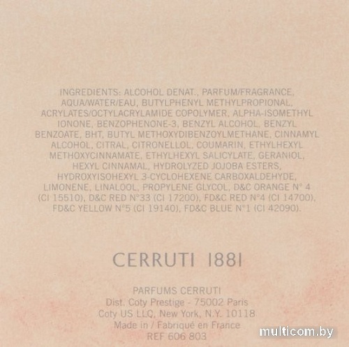 Cerruti 1881 Pour Femme EdT (50 мл)