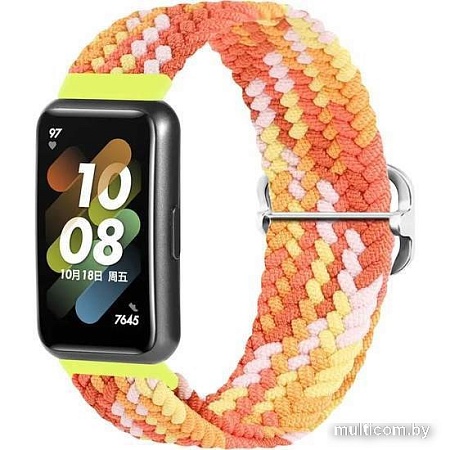 Ремешок Rumi Wick из плетеного нейлона для Huawei Band 7 (цитрусовый микс)