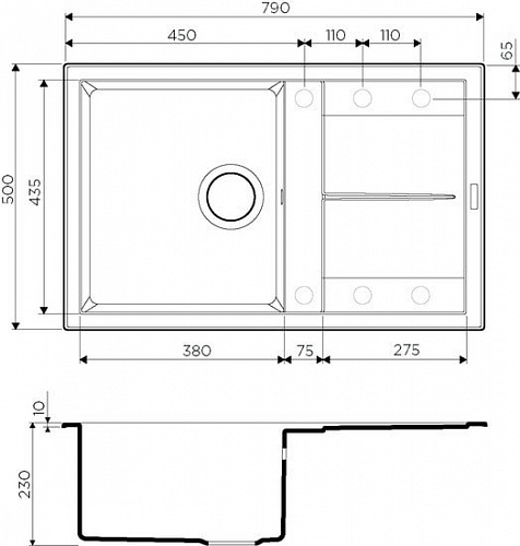 Кухонная мойка Omoikiri Sumi 79 CH