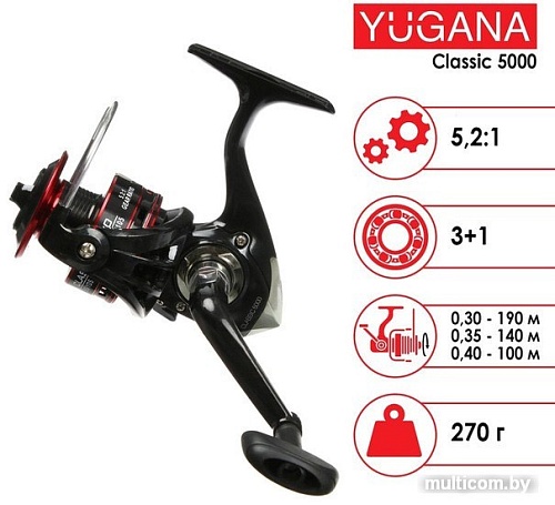 Рыболовная катушка Yugana Classic 5000 3+1 Ball