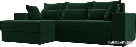 Угловой диван Mebelico Майами 15 114916L (левый, велюр, зеленый)