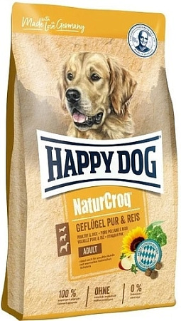 Сухой корм для собак Happy Dog NaturCroq Gefluegel Pur & Reis 4 кг