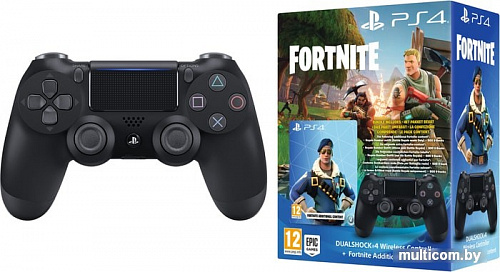 Геймпад Sony DualShock 4 v2 (черный) + ваучер Fortnite