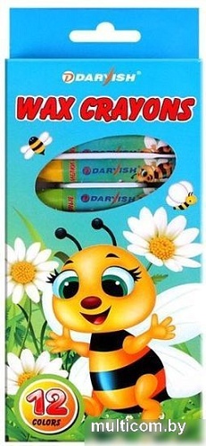Восковые мелки Darvish DV-1130-12 (12 цв.)