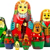 Развивающая игра Брестская Матрешка Русская народная сказка Царевна-Лягушка (набор 7 шт)