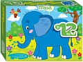 Мозаика/пазл Step Puzzle Mini-maxi Слоник 86004 (12 эл)