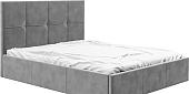 Кровать Bon Mebel Куба с ПМ 160x200 (велюр серый)