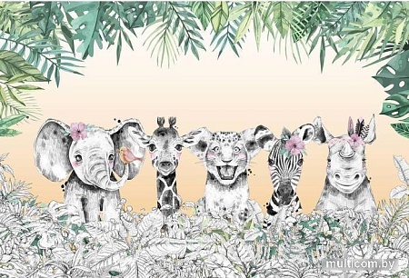 Фотообои Vimala Зверята в джунглях 270x400