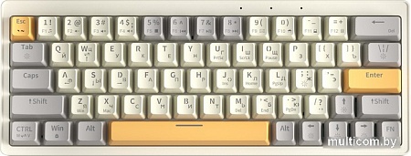Клавиатура Cyberlynx ZA63 Pro Beige Gray Yellow (TNT Yellow)