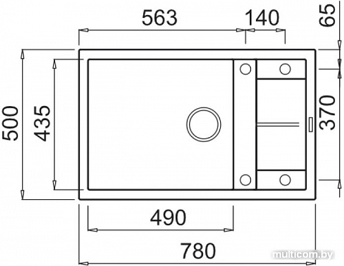 Кухонная мойка Elleci Unico 310 Aluminium 79