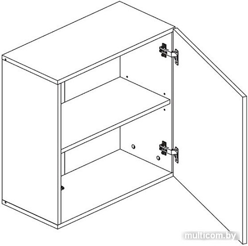 Антресоль НК-Мебель Point Тип-60 (белый/белый глянец)