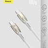 Кабель Baseus Glimmer Series Fast Charging Data Cable USB Type-C - Type-C 100W CADH000802 (2 м, белый)