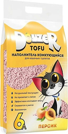 Наполнитель для туалета Doyzer Tofu персик 6 л