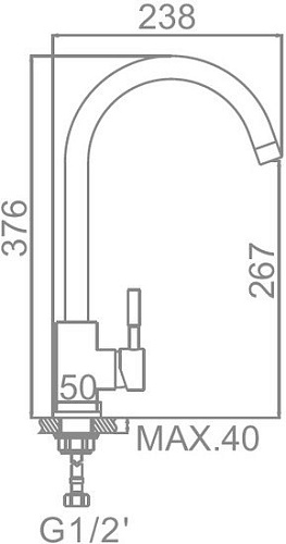 Кухонная мойка БелЭворс Flexi L + смеситель W4998-3-22 (черный)