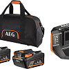 Аккумулятор с зарядным устройством AEG Powertools SETLL1840SLK1 4935479809 (2x18В/4 Ah + 18В, сумка)