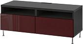 Ikea Бесто 892.979.60 (черно-коричневый сельсв/сталларп, глянцевый)