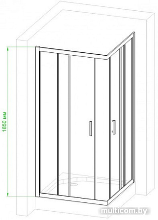 Душевой уголок Royal Bath RB100HPD-C 100x100