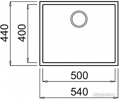 Кухонная мойка Elleci Quadra 105 Undermount White 96