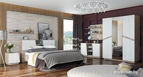 Тумба КМК Мебель Лайт 2Д 0551.5 (дуб юккон/дуб полярный)