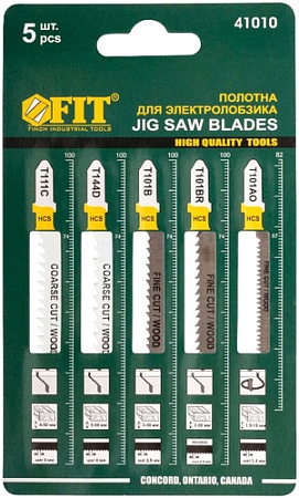 Набор пильных полотен FIT 41010 (5 шт)
