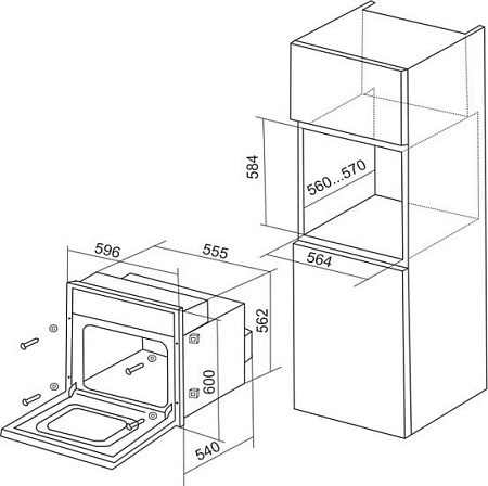 Электрический духовой шкаф De luxe 6006.05ЭШВ-061