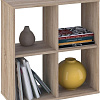 Стеллаж Polini Kids Home Smart Кубический 4 секции 0001692.68 (дуб)