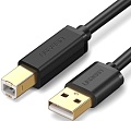 Кабель Ugreen US115 10495 USB Type-A - USB Type-B (3 м, черный)
