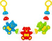 Погремушка Полесье Забавные зверята 24460 (зеленый/красный/голубой)