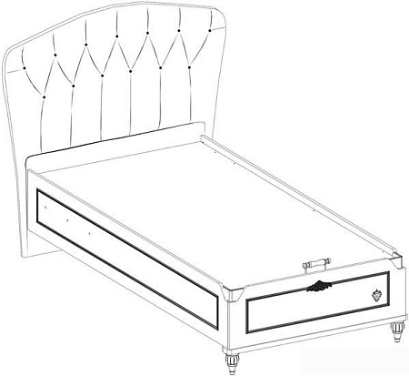 Кровать Cilek Romantic 100x200 20.21.1706.01