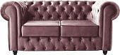 Диван Brioli Честерфилд двухместный (микровелюр, В38 лиловый)