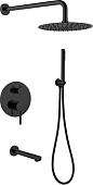Душевая система Abber Emotion AF8817B (черный матовый)